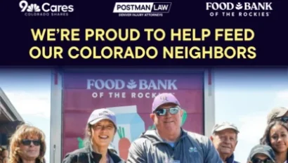 Postman Law Is Proud to Sponsor the 9Cares Colorado Shares Spring Food Drive